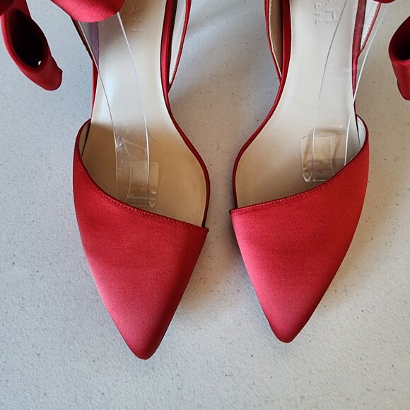 Aminah Red Bow Pumps "EUC" - Picture 2 of 16